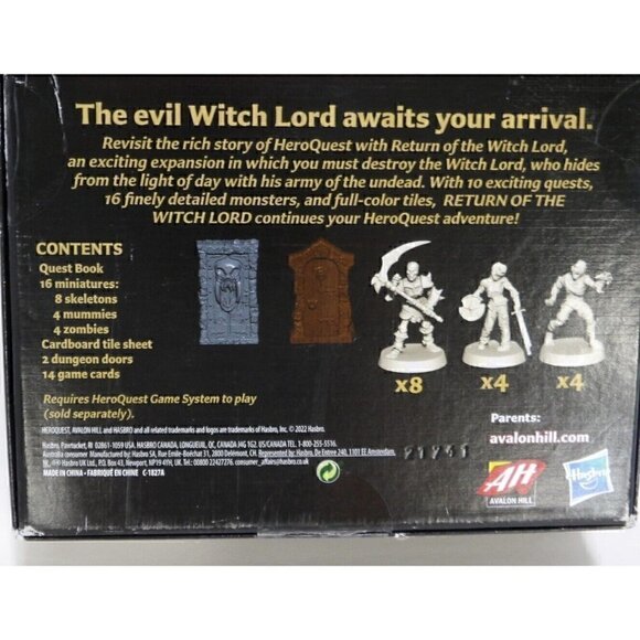 Hero Quest Return of the Witch Lord Quest Pack HASBRO, NEW OPEN BOX - Picture 8 of 8